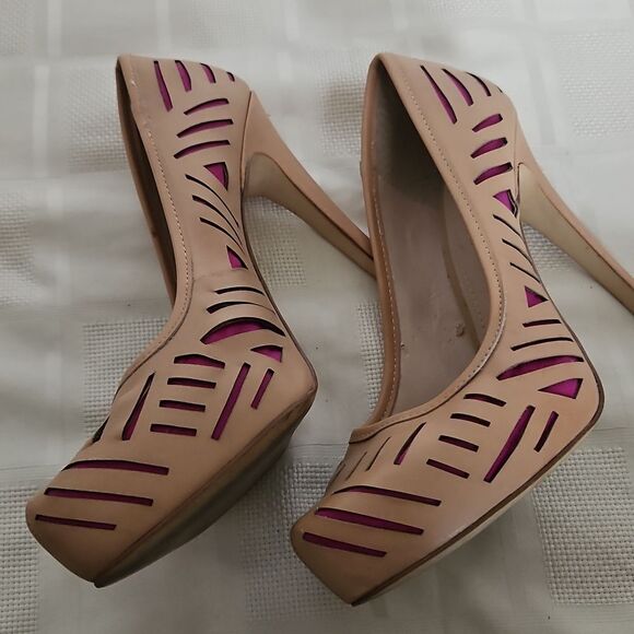 Beige and Purple Heels by BCBGeneration - Picture 14 of 16